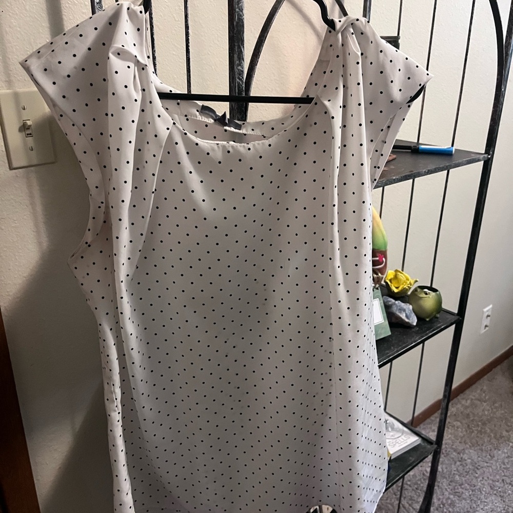 White Polka Dot Blouse